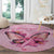 Faith Hope Love Butterfly Ribbon Personalised Round Carpet