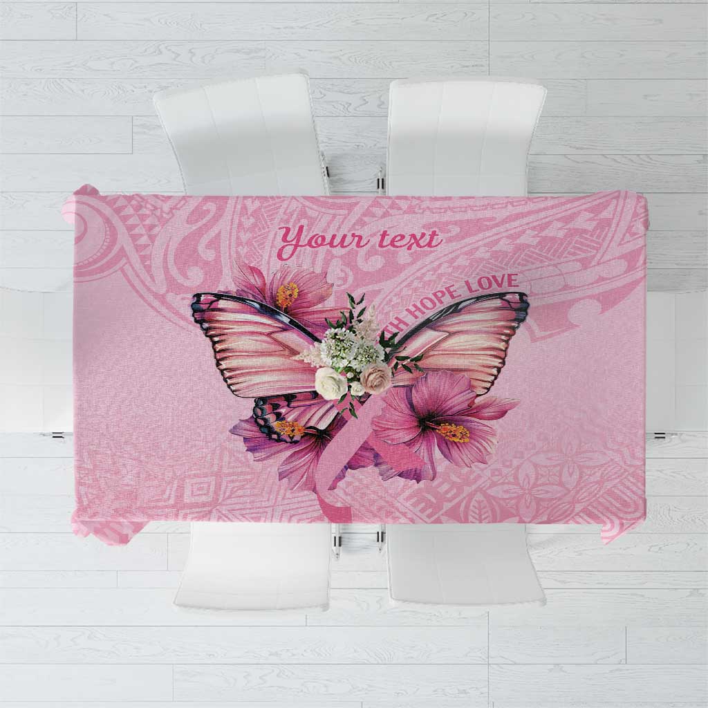 Faith Hope Love Butterfly Ribbon Personalised Tablecloth