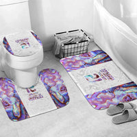 Custom New Zealand Aotearoa Bathroom Set Pink Maori Paua Shell Indigenous LT9 Mat Set Only (3 pcs) One Size Pink - Polynesian Pride