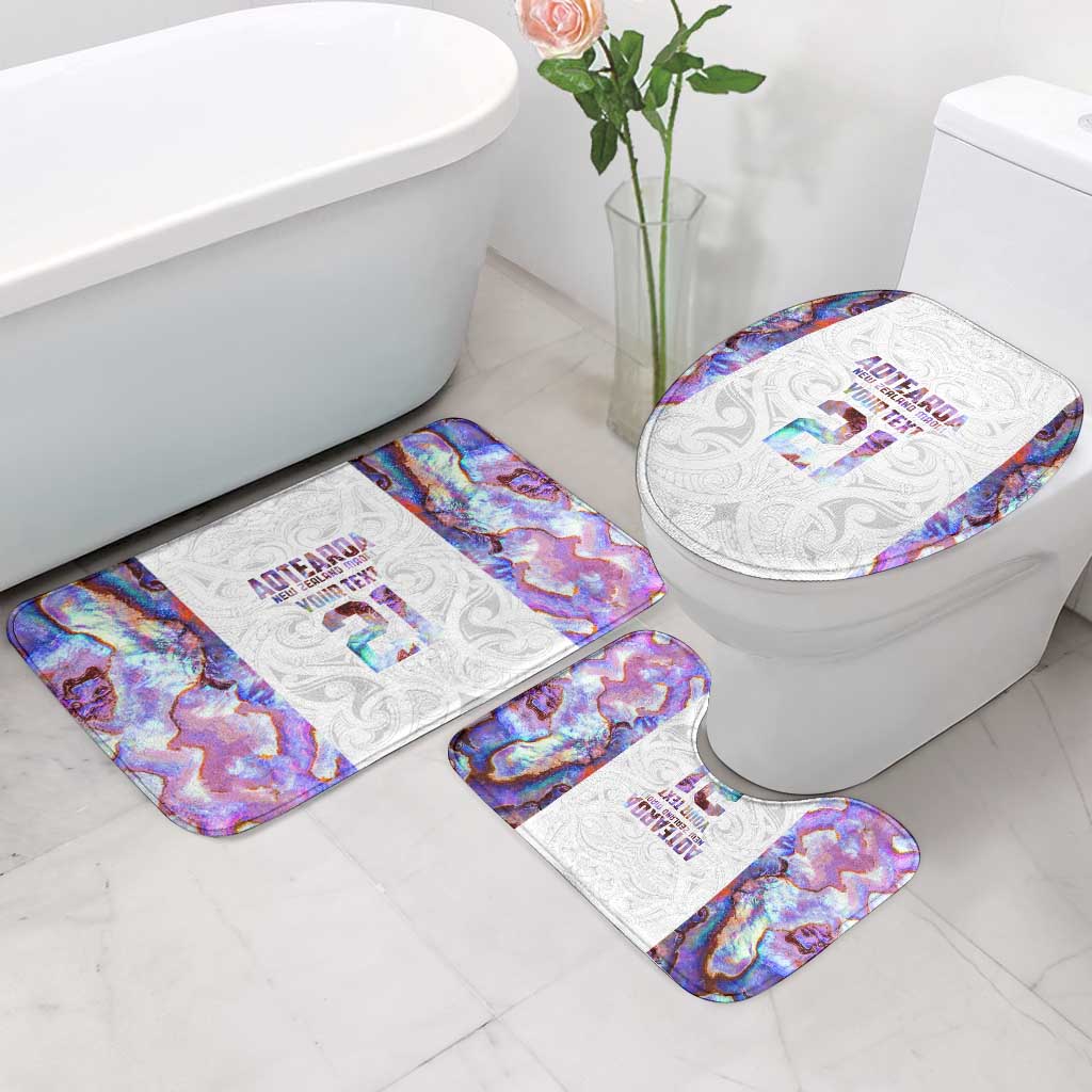 Custom New Zealand Aotearoa Bathroom Set Pink Maori Paua Shell Indigenous LT9 - Polynesian Pride
