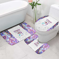 Custom New Zealand Aotearoa Bathroom Set Pink Maori Paua Shell Indigenous LT9 - Polynesian Pride