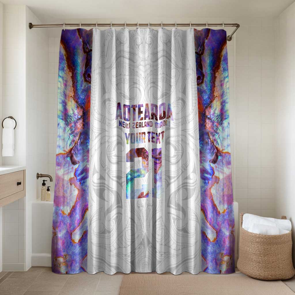 Custom New Zealand Aotearoa Bathroom Set Pink Maori Paua Shell Indigenous LT9 Shower Curtain Only Pink - Polynesian Pride