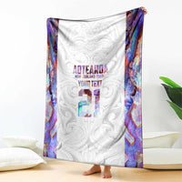 Custom New Zealand Aotearoa Blanket Pink Maori Paua Shell Indigenous LT9 - Polynesian Pride