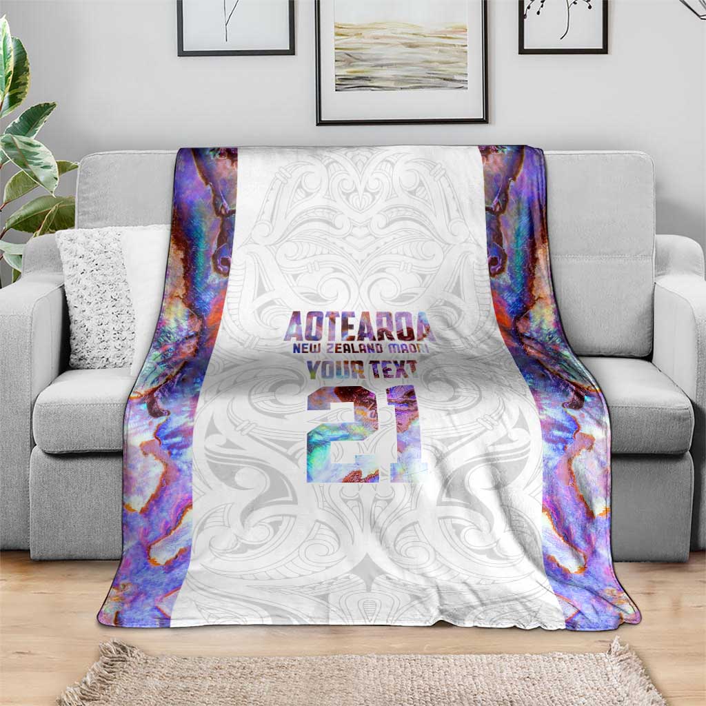 Custom New Zealand Aotearoa Blanket Pink Maori Paua Shell Indigenous LT9 - Polynesian Pride