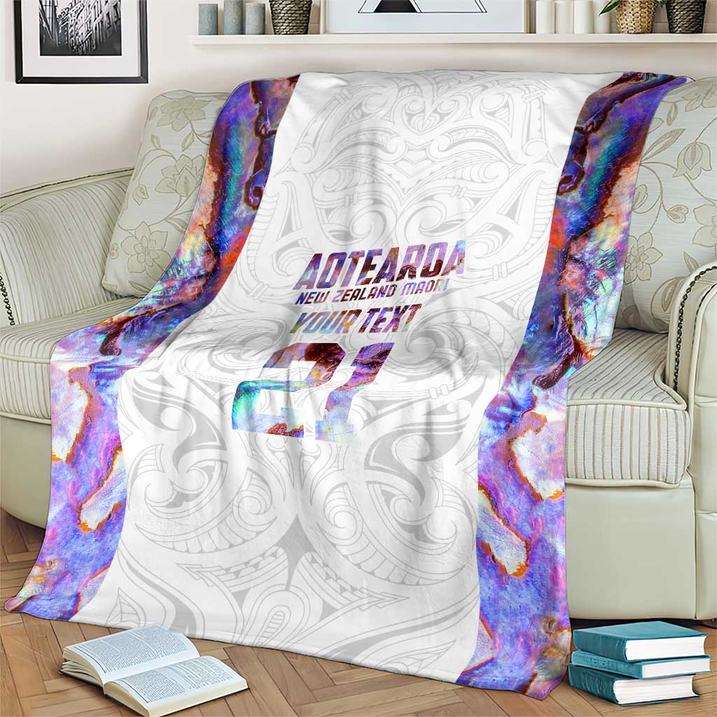 Custom New Zealand Aotearoa Blanket Pink Maori Paua Shell Indigenous LT9 - Polynesian Pride