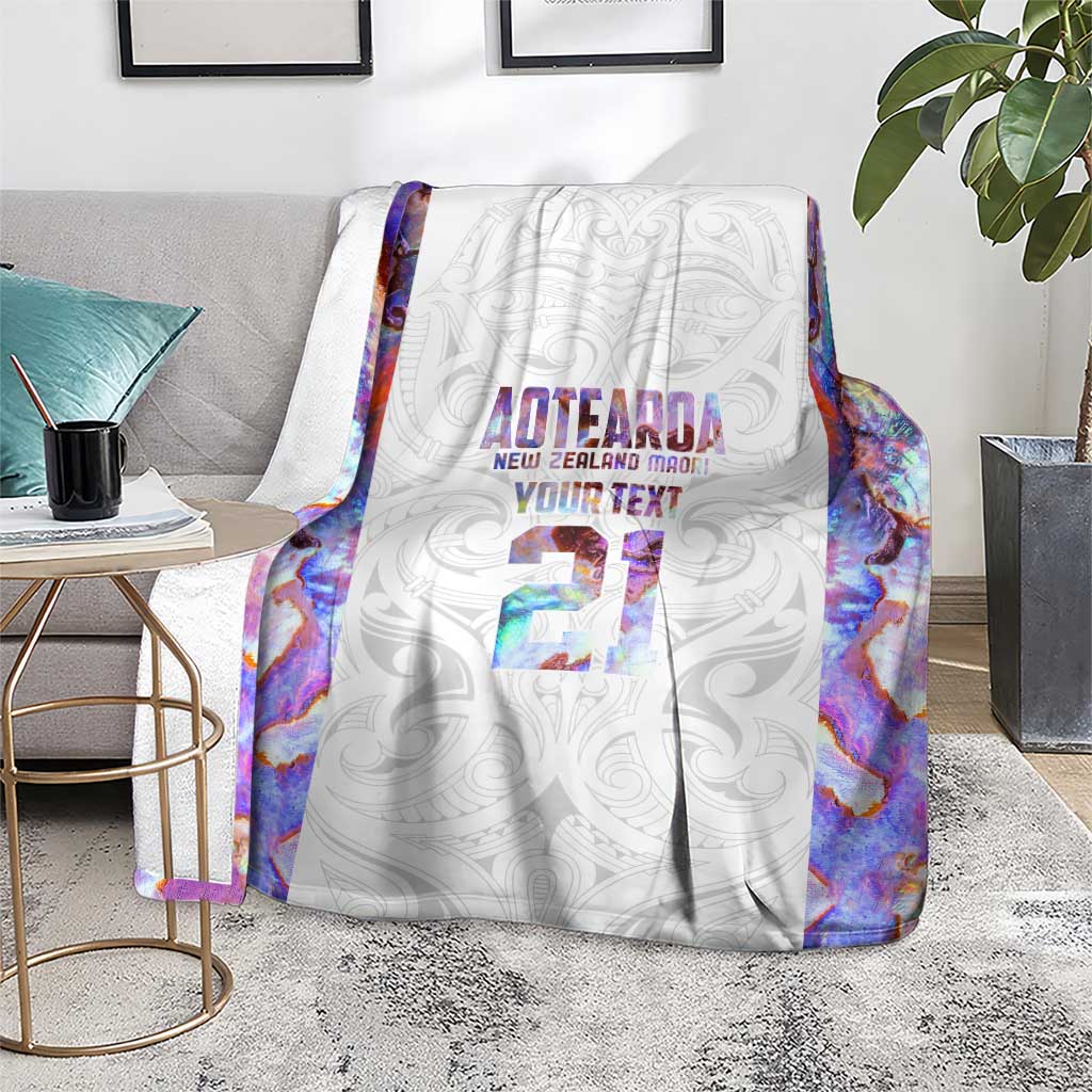 Custom New Zealand Aotearoa Blanket Pink Maori Paua Shell Indigenous LT9 - Polynesian Pride