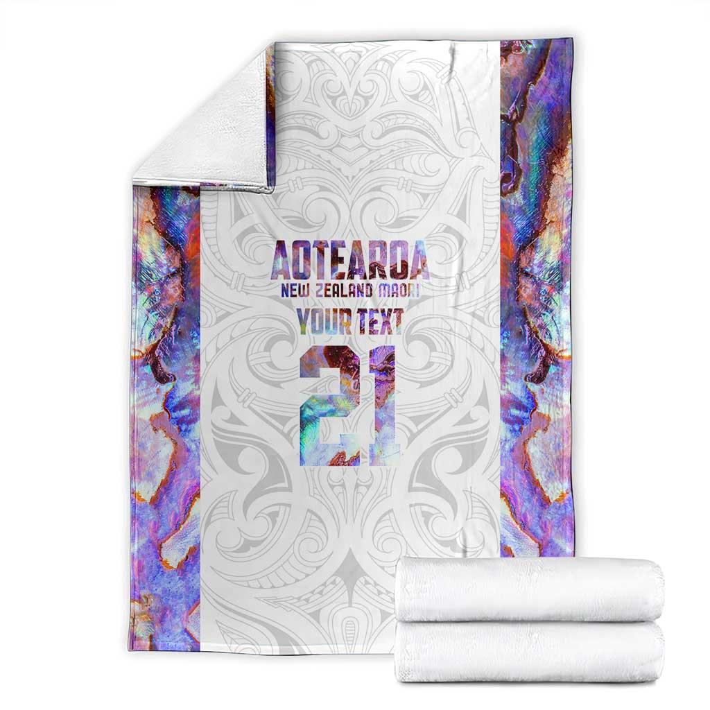 Custom New Zealand Aotearoa Blanket Pink Maori Paua Shell Indigenous LT9 - Polynesian Pride