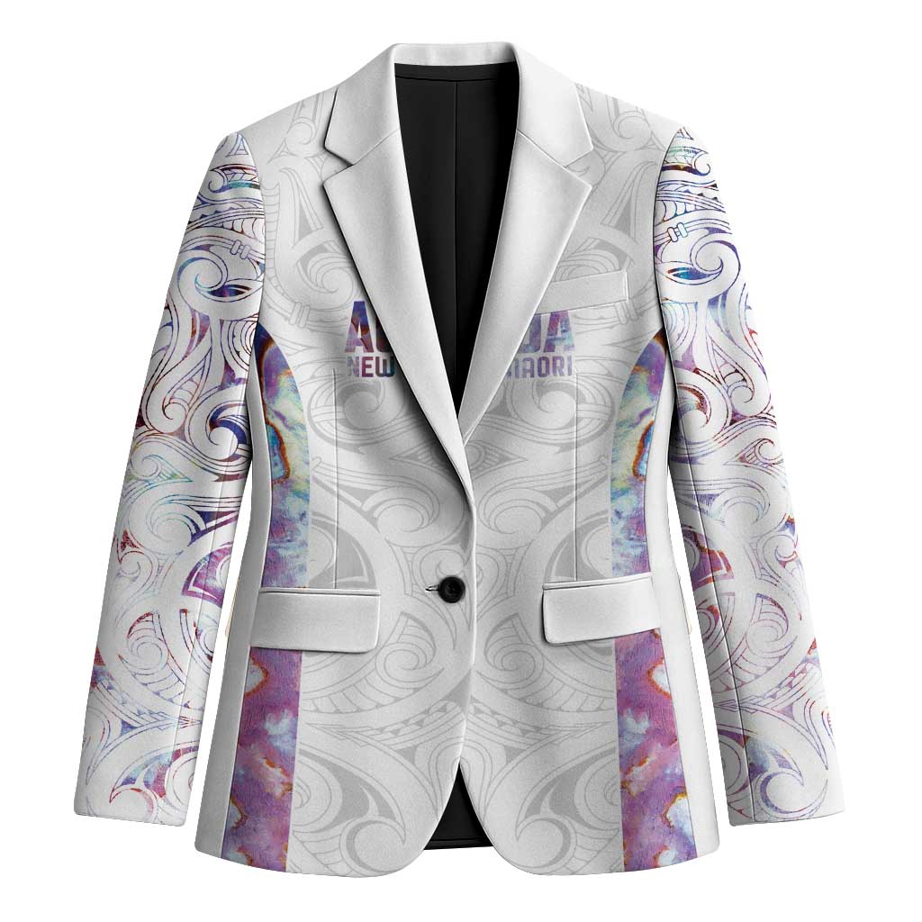 Custom New Zealand Aotearoa Blazer Pink Maori Paua Shell Indigenous LT9 Unisex Pink - Polynesian Pride