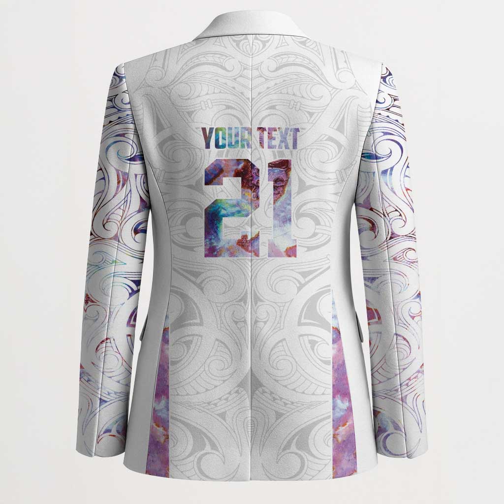 Custom New Zealand Aotearoa Blazer Pink Maori Paua Shell Indigenous LT9 - Polynesian Pride