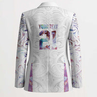 Custom New Zealand Aotearoa Blazer Pink Maori Paua Shell Indigenous LT9 - Polynesian Pride