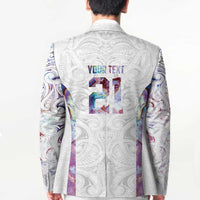 Custom New Zealand Aotearoa Blazer Pink Maori Paua Shell Indigenous LT9 - Polynesian Pride