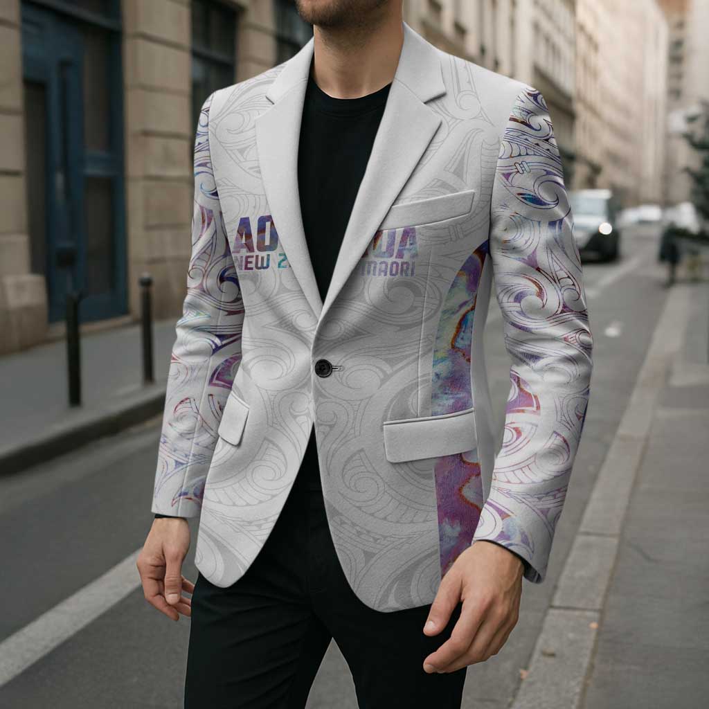 Custom New Zealand Aotearoa Blazer Pink Maori Paua Shell Indigenous LT9 - Polynesian Pride