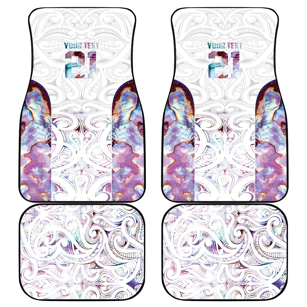 Custom New Zealand Aotearoa Car Mats Pink Maori Paua Shell Indigenous LT9 - Polynesian Pride