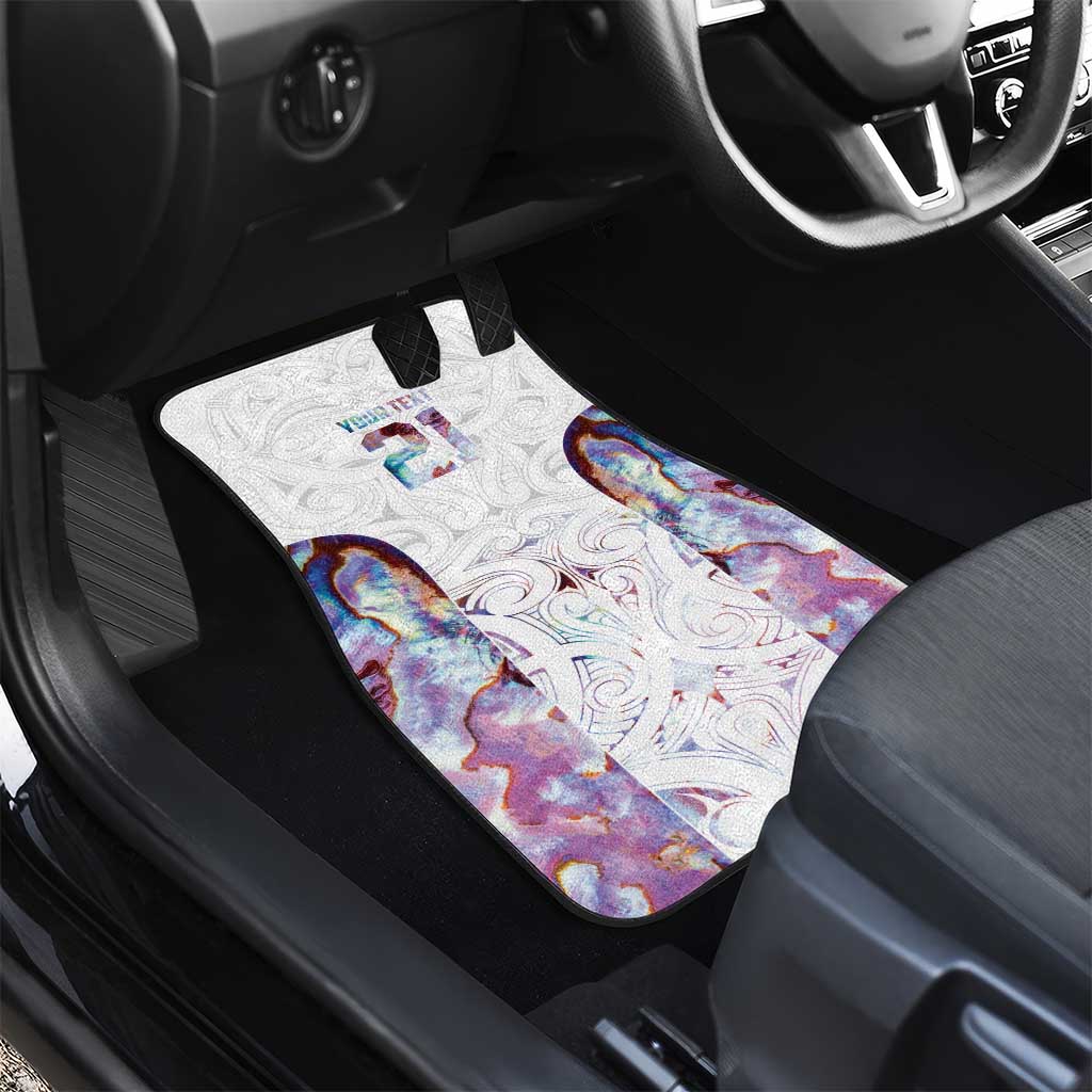 Custom New Zealand Aotearoa Car Mats Pink Maori Paua Shell Indigenous LT9 - Polynesian Pride