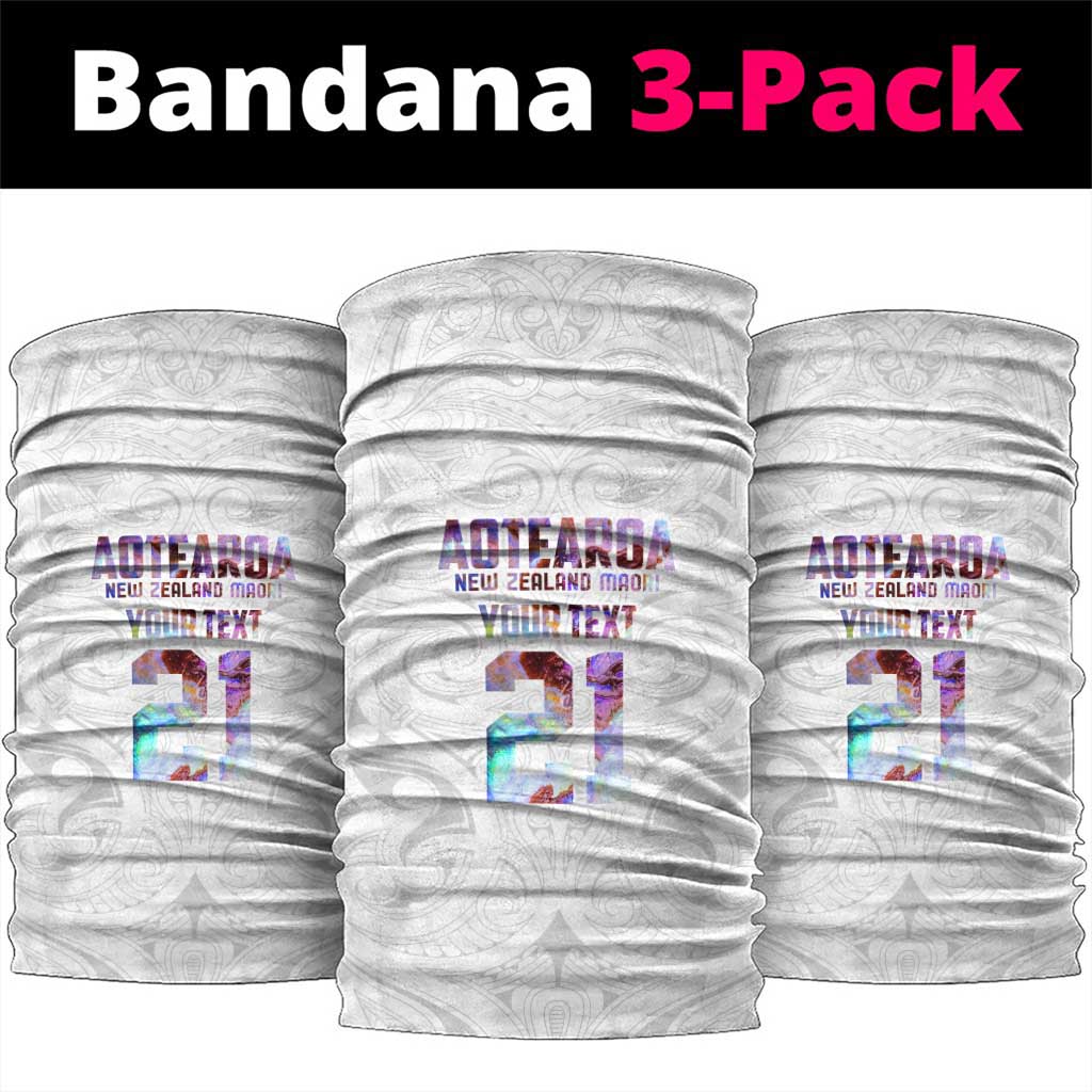 Custom New Zealand Aotearoa Neck Gaiter Pink Maori Paua Shell Indigenous LT9 package One Size: 25*50cm Pink - Polynesian Pride