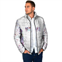 Custom New Zealand Aotearoa Padded Jacket Pink Maori Paua Shell Indigenous LT9 - Polynesian Pride