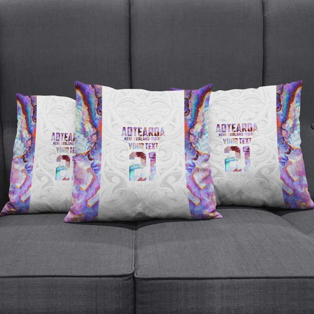 Custom New Zealand Aotearoa Pillow Cover Pink Maori Paua Shell Indigenous LT9 - Polynesian Pride