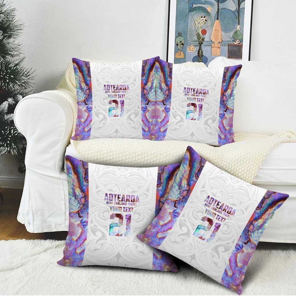 Custom New Zealand Aotearoa Pillow Cover Pink Maori Paua Shell Indigenous LT9 - Polynesian Pride