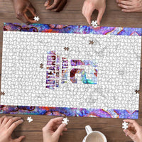 Custom New Zealand Aotearoa Puzzle Pink Maori Paua Shell Indigenous LT9 - Polynesian Pride