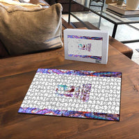 Custom New Zealand Aotearoa Puzzle Pink Maori Paua Shell Indigenous LT9 - Polynesian Pride