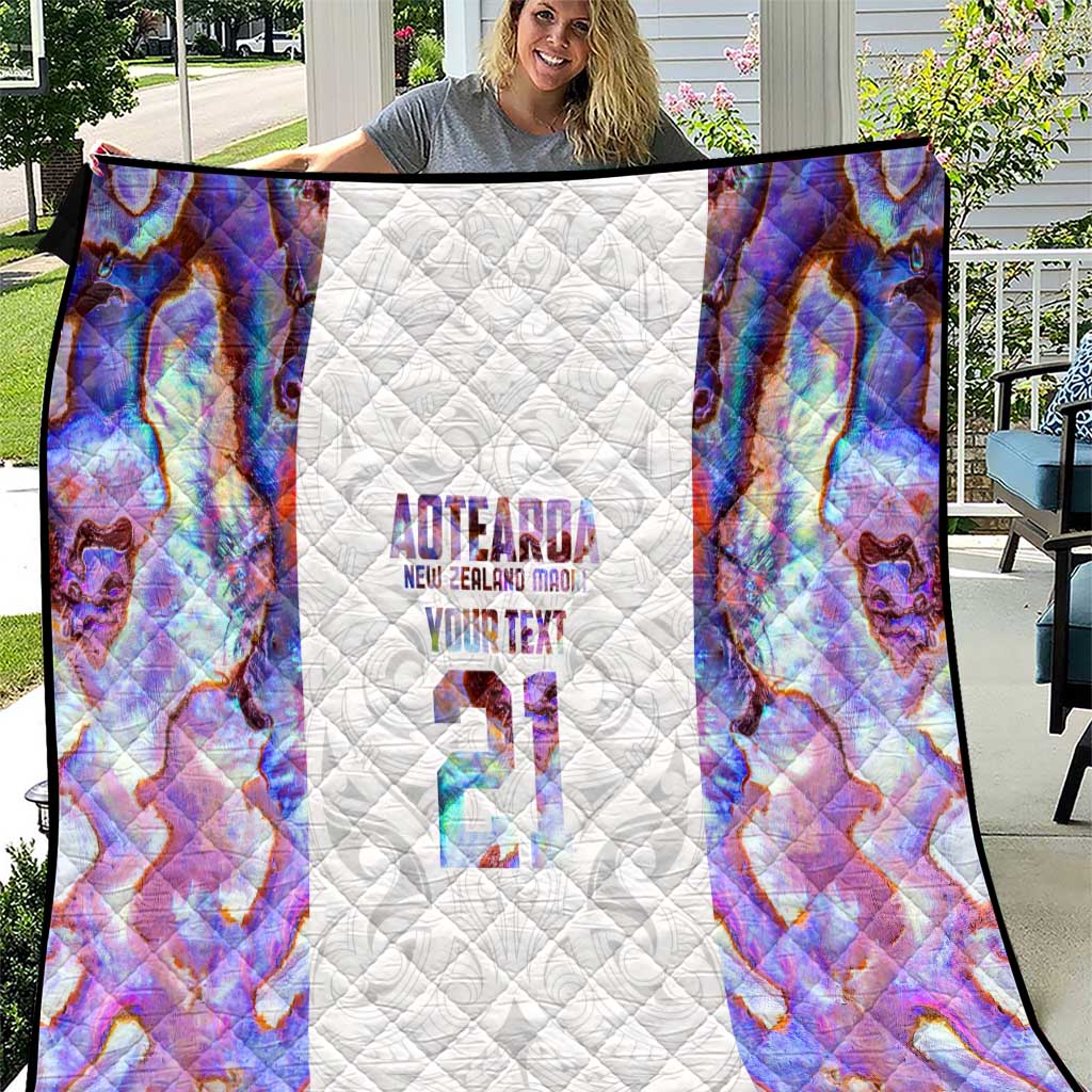Custom New Zealand Aotearoa Quilt Pink Maori Paua Shell Indigenous LT9 Pink - Polynesian Pride