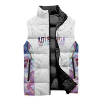 Custom New Zealand Aotearoa Sleeveless Puffer Jacket Pink Maori Paua Shell Indigenous LT9 - Polynesian Pride