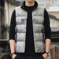 Custom New Zealand Aotearoa Sleeveless Puffer Jacket Pink Maori Paua Shell Indigenous LT9 - Polynesian Pride