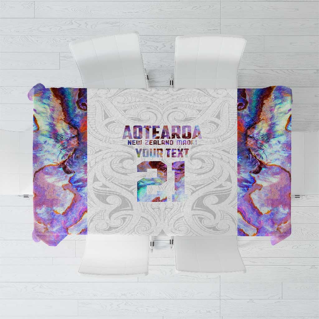 Custom New Zealand Aotearoa Tablecloth Pink Maori Paua Shell Indigenous LT9 Pink - Polynesian Pride