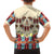 Papua Batik Motif Bird Of Paradise and Native Papuan Shield Family Matching Off Shoulder Short Dress and Hawaiian Shirt LT9 - Polynesian Pride