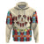 Papua Batik Motif Bird Of Paradise and Native Papuan Shield Hoodie LT9 Beige - Polynesian Pride