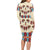 Papua Batik Motif Bird Of Paradise and Native Papuan Shield Long Sleeve Bodycon Dress LT9 - Polynesian Pride