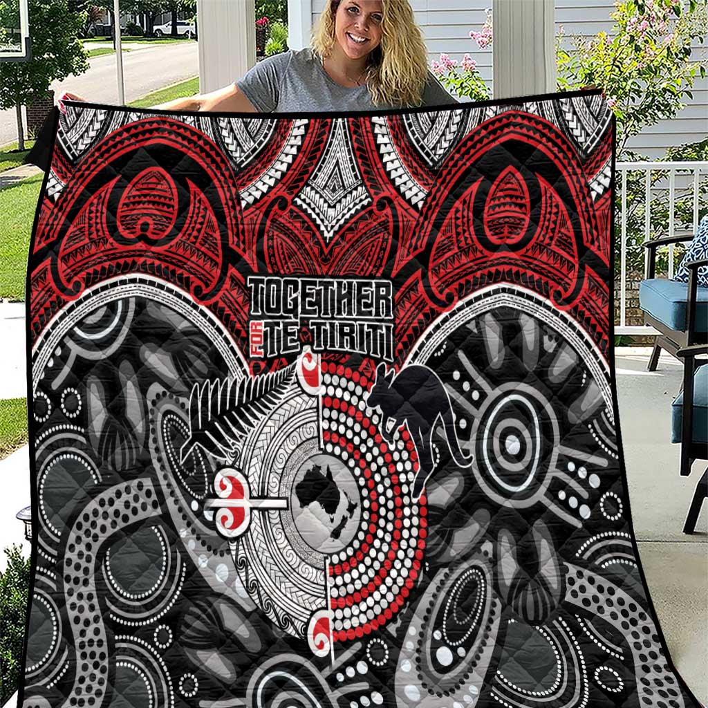 Aotearoa and Australia Quilt New Zealand Honour The Treaty Ake!Ake!Ake! LT9 Red - Polynesian Pride