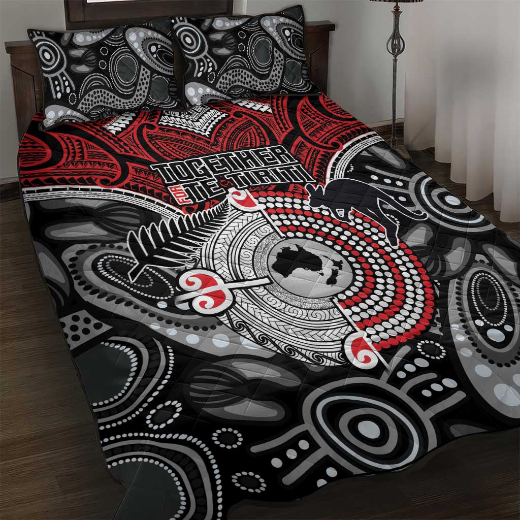 Aotearoa and Australia Quilt Bed Set New Zealand Honour The Treaty Ake!Ake!Ake!