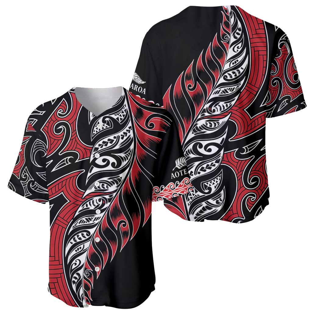 Koru Fern New Zealand Baseball Jersey Maori Tribal Pattern LT9 - Polynesian Pride