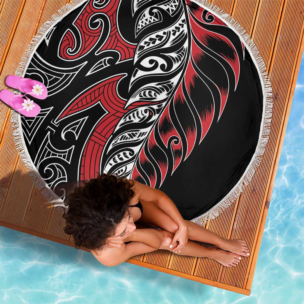 Koru Fern New Zealand Beach Blanket - Maori Tribal Pattern LT9 - Polynesian Pride