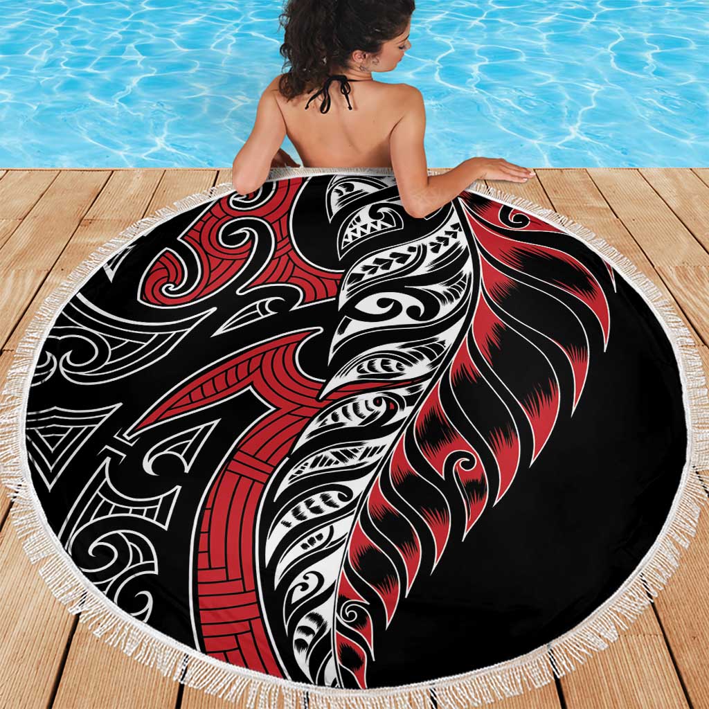 Koru Fern New Zealand Beach Blanket - Maori Tribal Pattern LT9 - Polynesian Pride