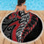 Koru Fern New Zealand Beach Blanket Maori Tribal Pattern