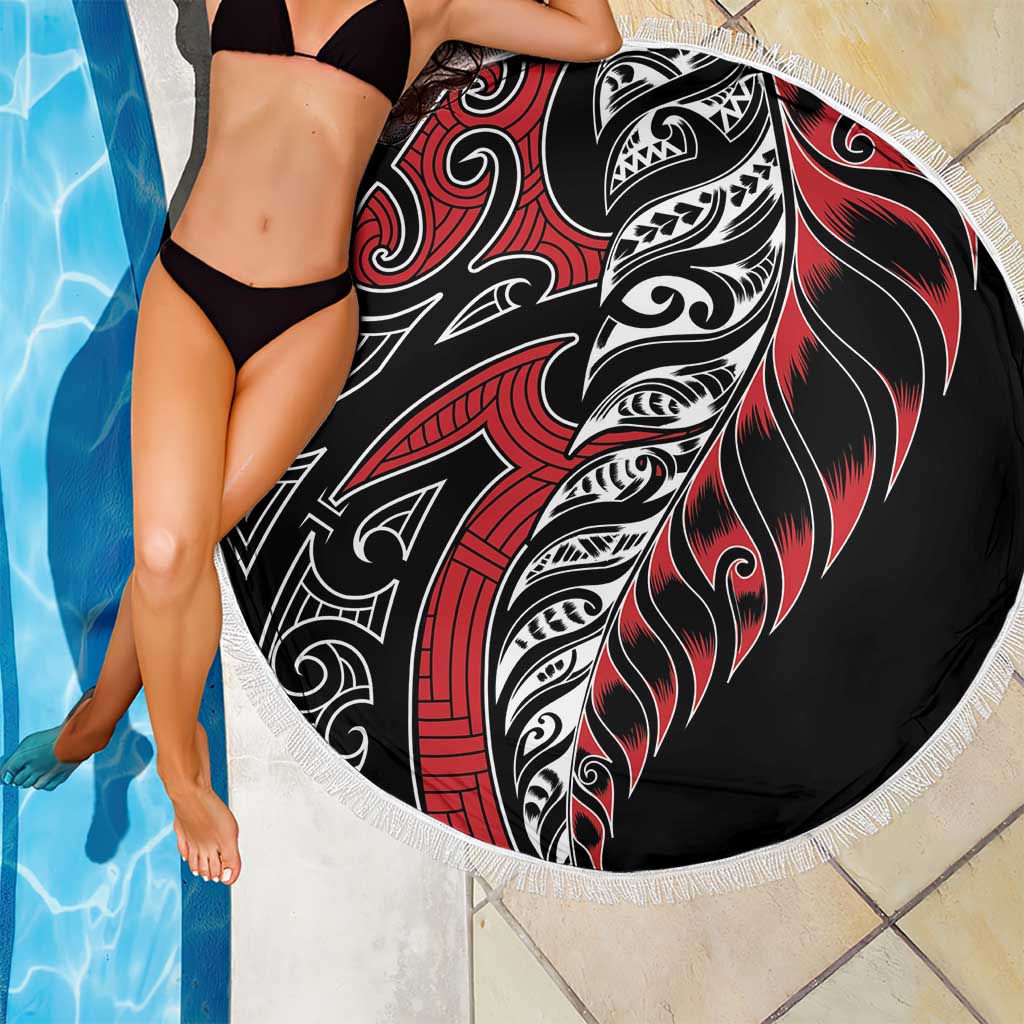 Koru Fern New Zealand Beach Blanket - Maori Tribal Pattern LT9 - Polynesian Pride