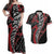 Koru Fern New Zealand Couples Matching Off Shoulder Maxi Dress and Hawaiian Shirt Maori Tribal Pattern