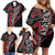 Koru Fern New Zealand Family Matching Off Shoulder Short Dress and Hawaiian Shirt Maori Tribal Pattern