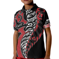 Koru Fern New Zealand Kid Polo Shirt Maori Tribal Pattern LT9 Kid Red - Polynesian Pride