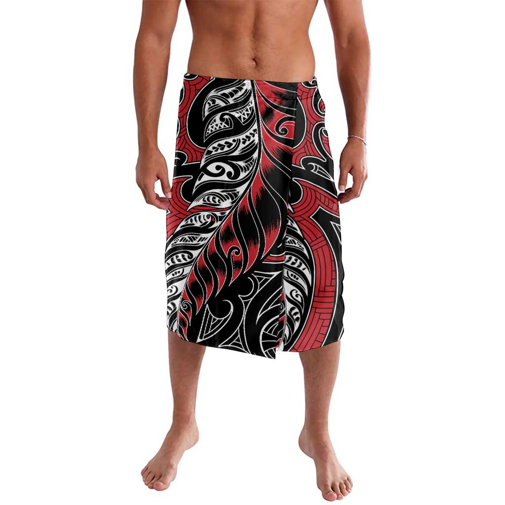 Koru Fern New Zealand Lavalava Maori Tribal Pattern LT9 Red - Polynesian Pride