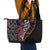 Koru Fern New Zealand Leather Tote Bag Maori Tribal Pattern