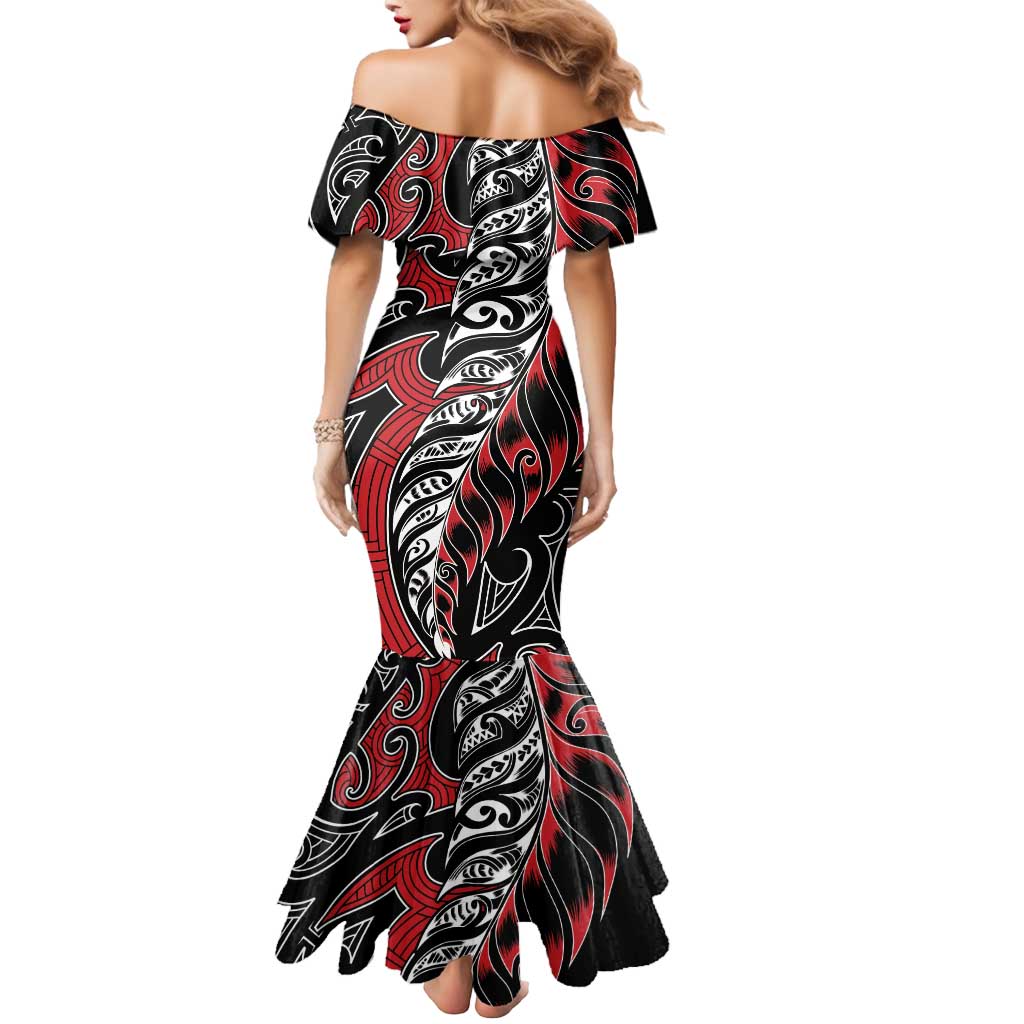 Koru Fern New Zealand Mermaid Dress Maori Tribal Pattern LT9 - Polynesian Pride