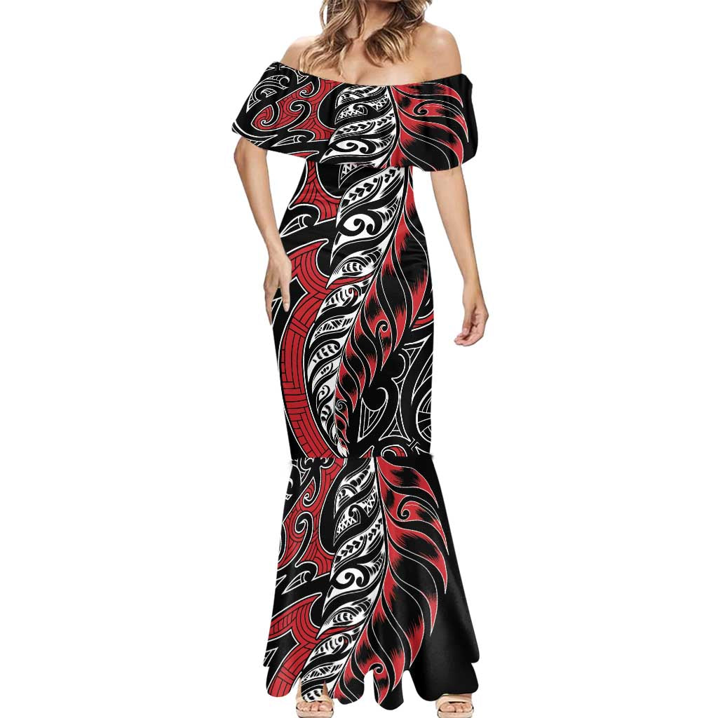 Koru Fern New Zealand Mermaid Dress Maori Tribal Pattern LT9 - Polynesian Pride