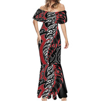 Koru Fern New Zealand Mermaid Dress Maori Tribal Pattern LT9 - Polynesian Pride