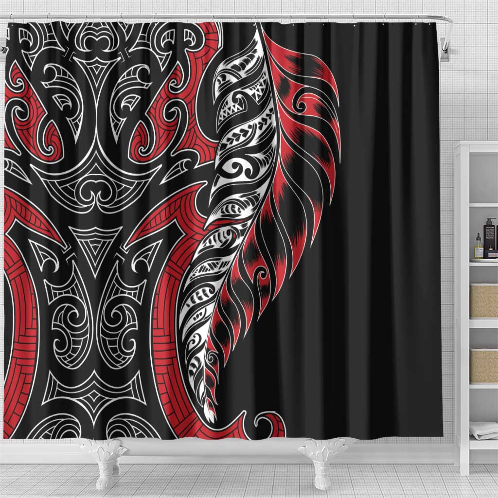 Koru Fern New Zealand Shower Curtain Maori Tribal Pattern LT9 - Polynesian Pride