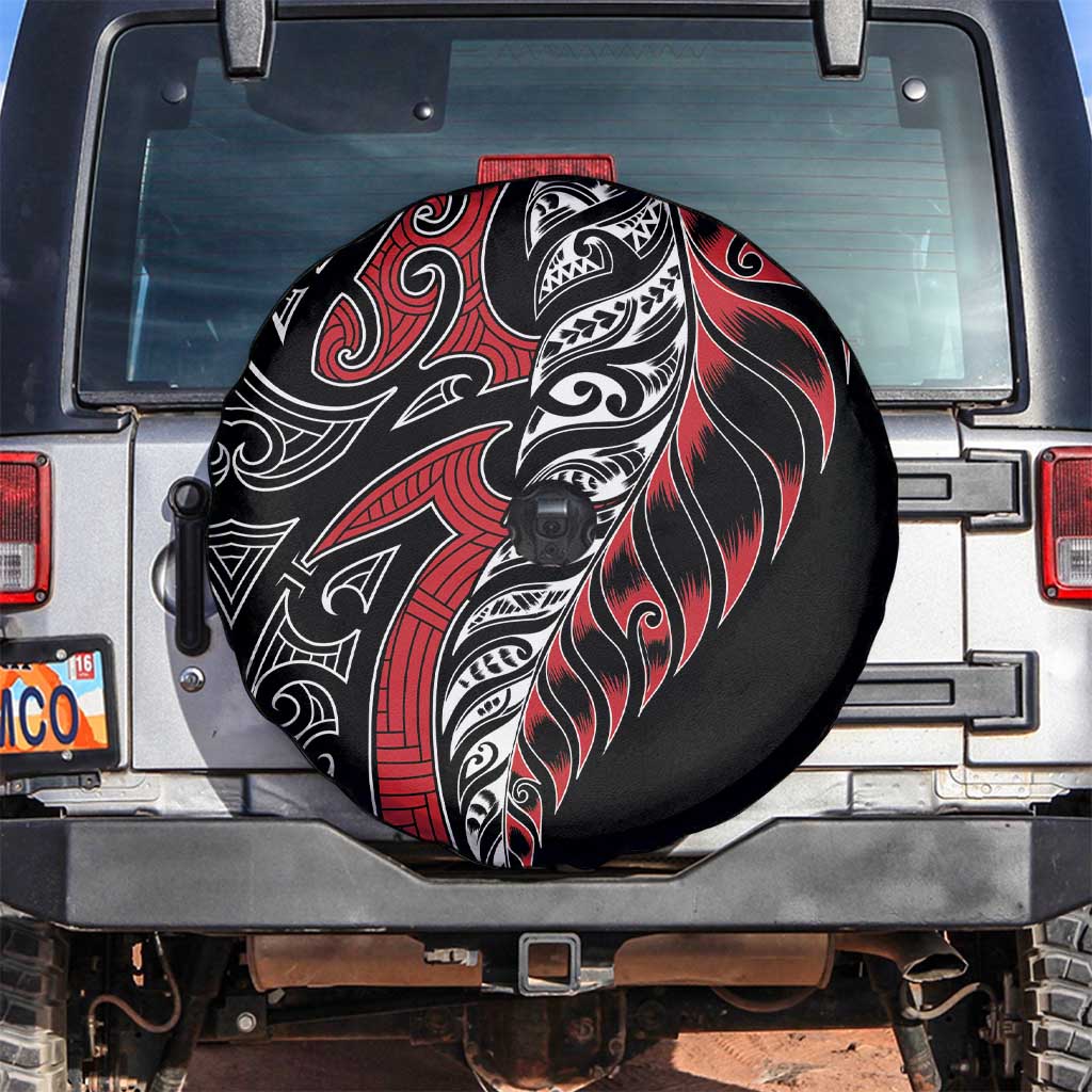 Koru Fern New Zealand Spare Tire Cover Maori Tribal Pattern