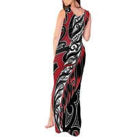 Koru Fern New Zealand Tank Maxi Dress Maori Tribal Pattern LT9 - Polynesian Pride