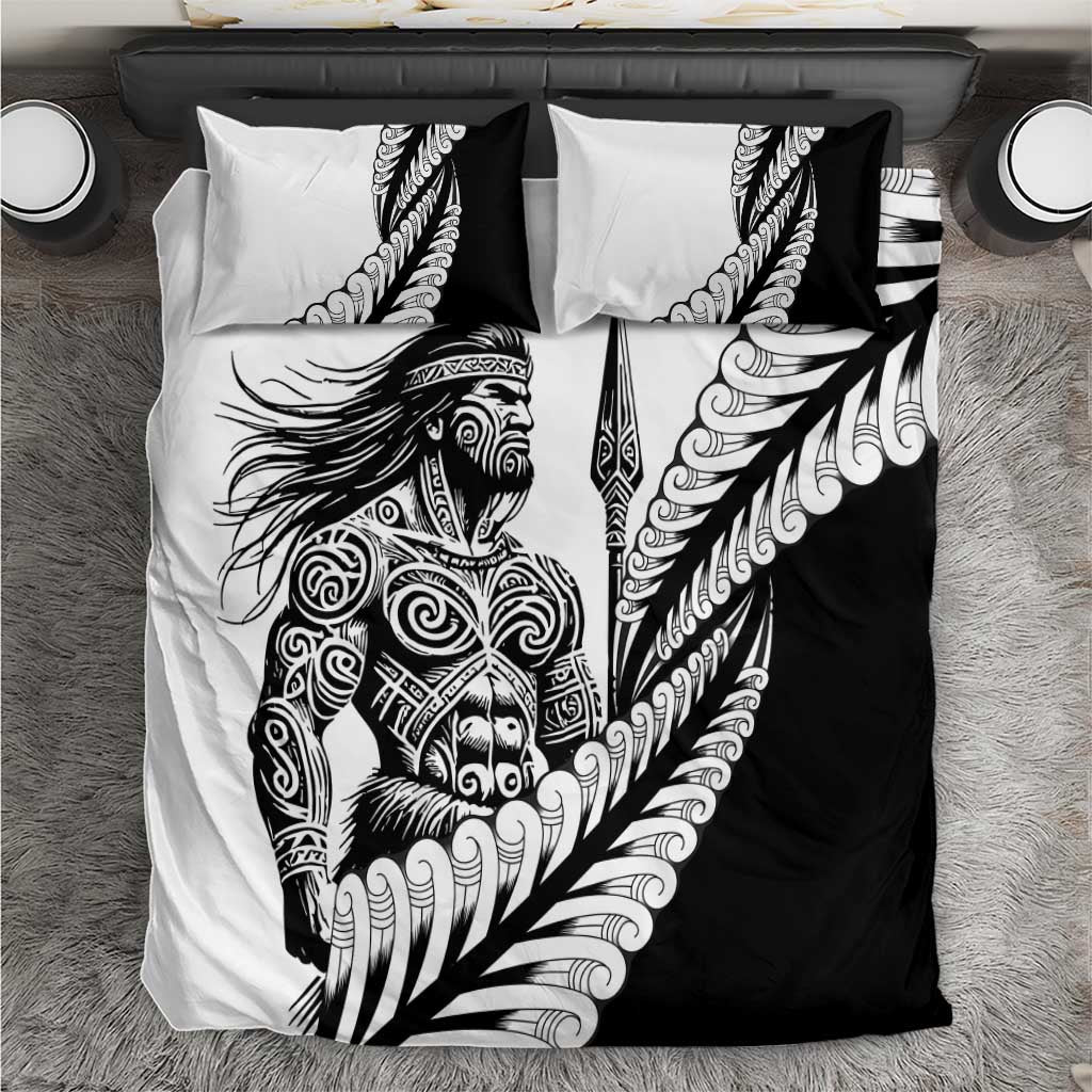 Koru Fern New Zealand Maori Tribal Warrior Bedding Set LT9 Black - Polynesian Pride